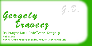 gergely dravecz business card